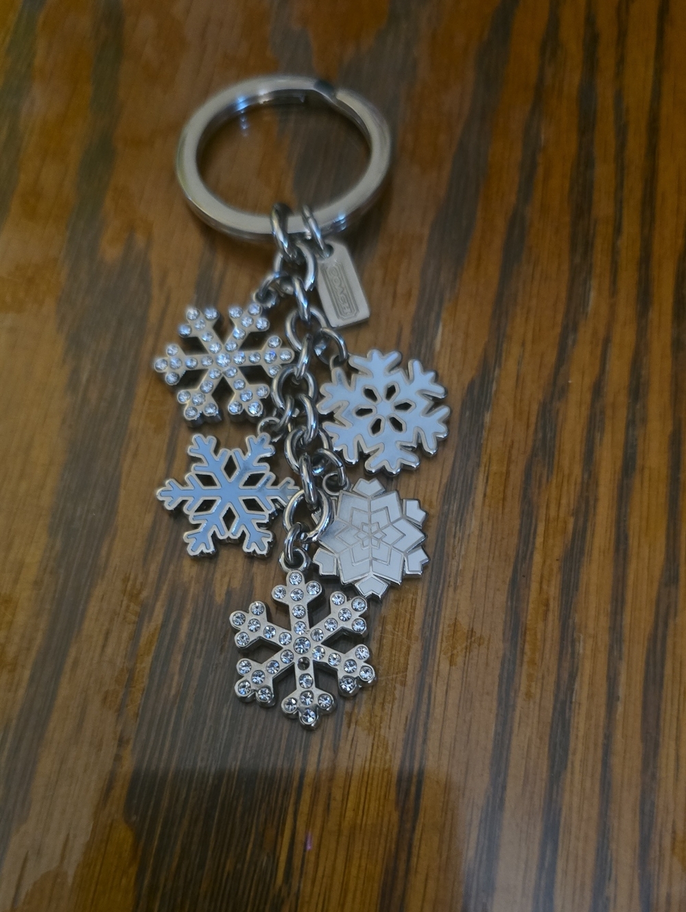 Coach Snowflake Key Chain Bag Charm
